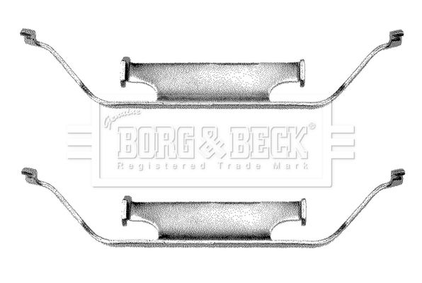 BORG & BECK Комплектующие, колодки дискового тормоза BBK1011